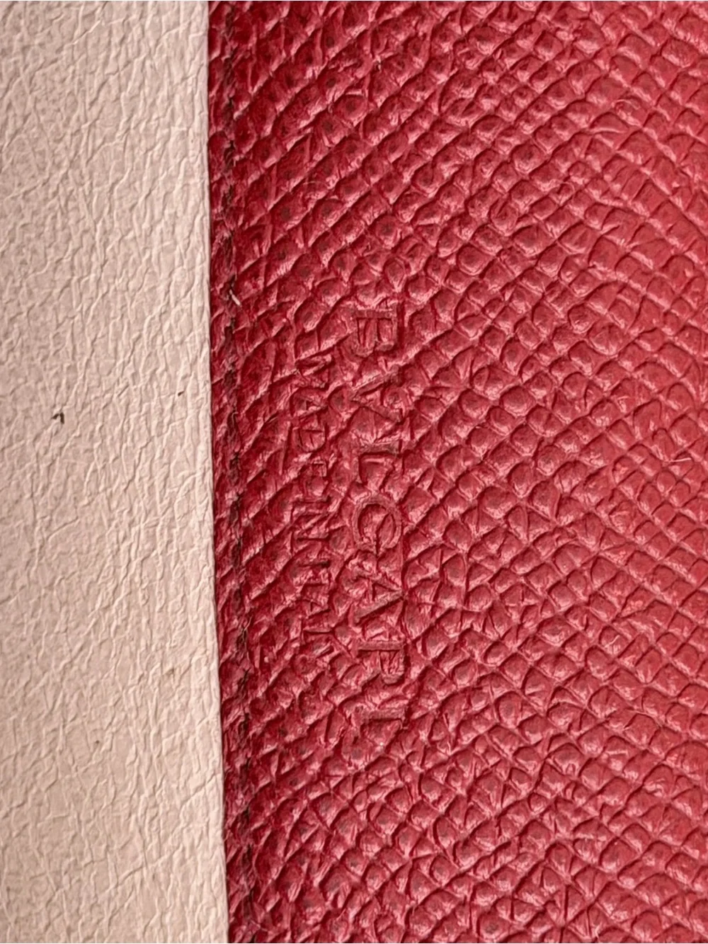 Authentic Bvlgari Clip Red Leather Long Wallet